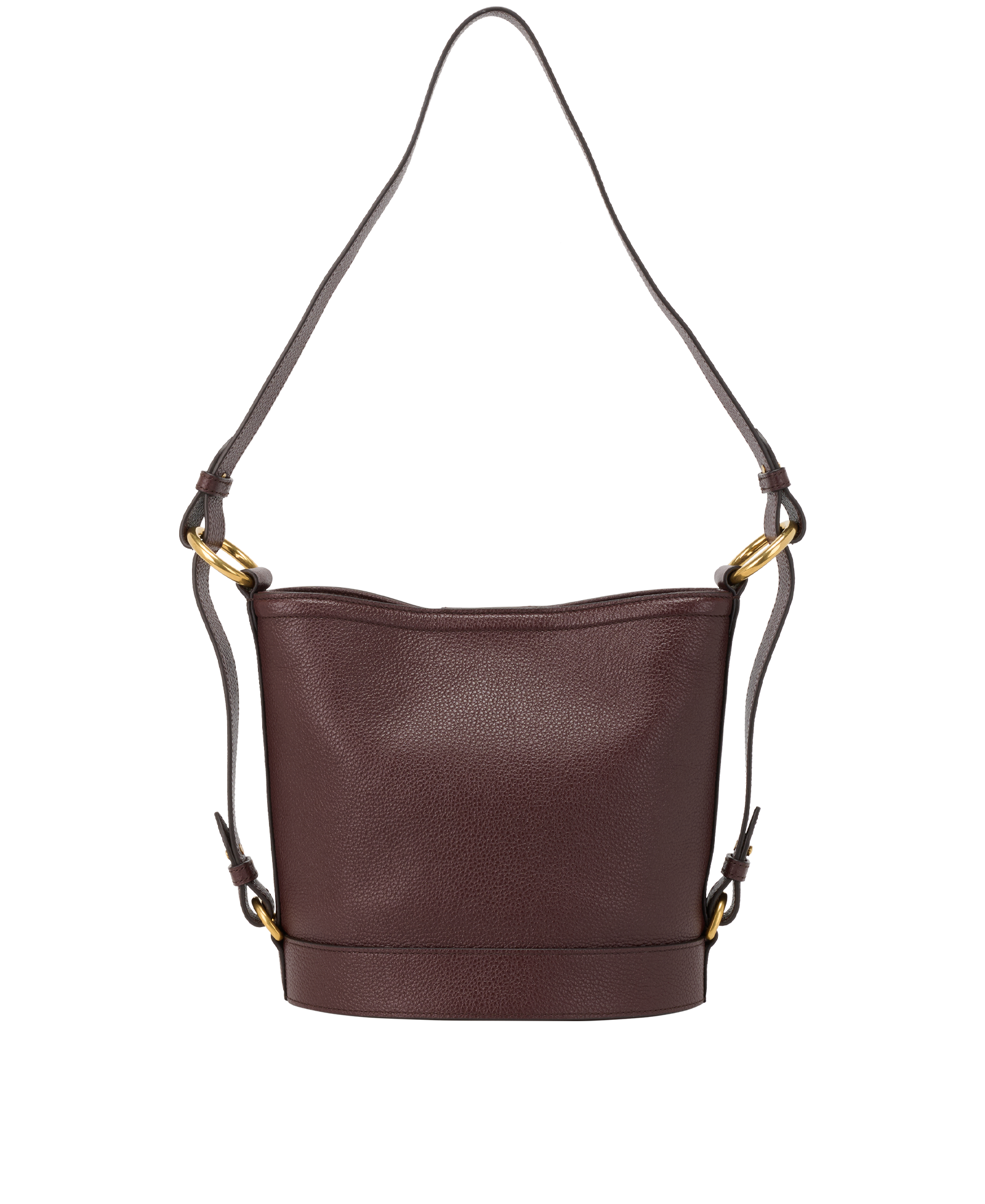 Jamie Bucket Bag, &pound;350, Handbags, Burgundy, Leather, Back view